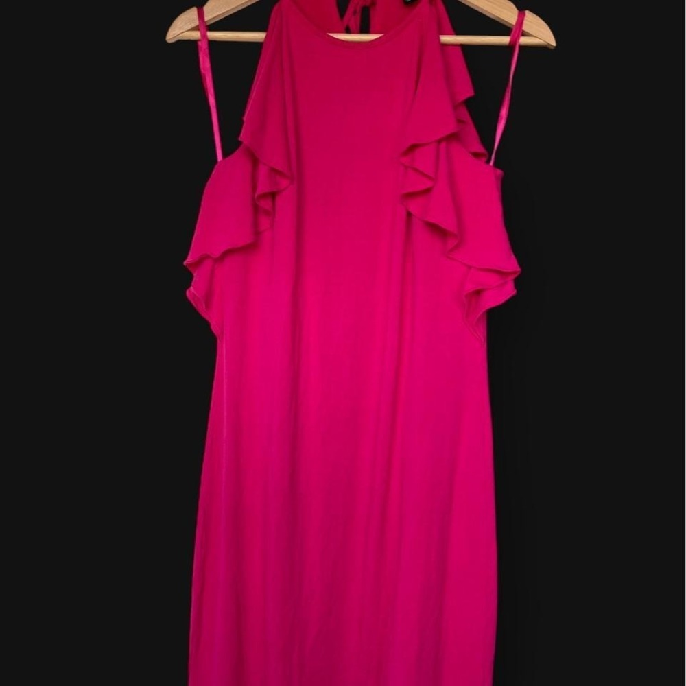 Women's Halter Pink Dress Ann Taylor Brunch Wedding Summer Date‎ Night Party 4P